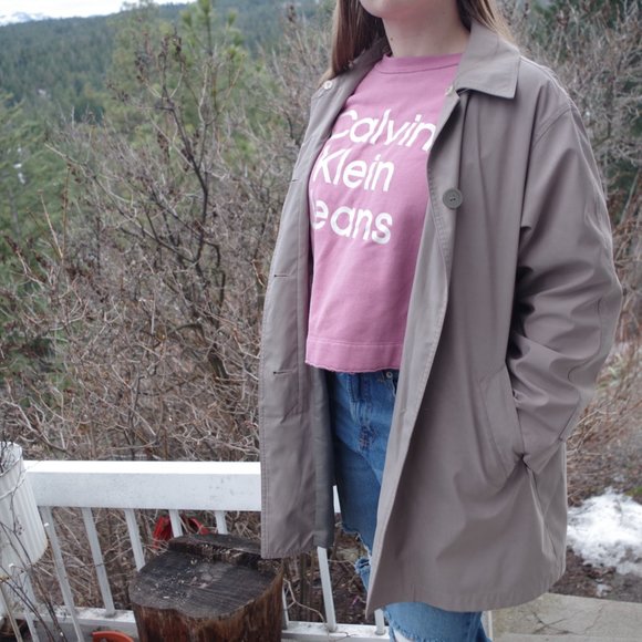 Liz Claiborne Trench Coat Size Small - Picture 4 of 6